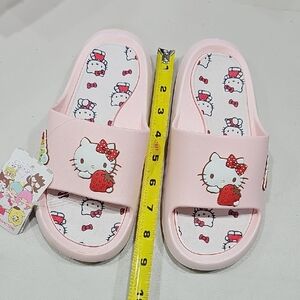 Hello Kitty Pink Strawberry Kids Slippers